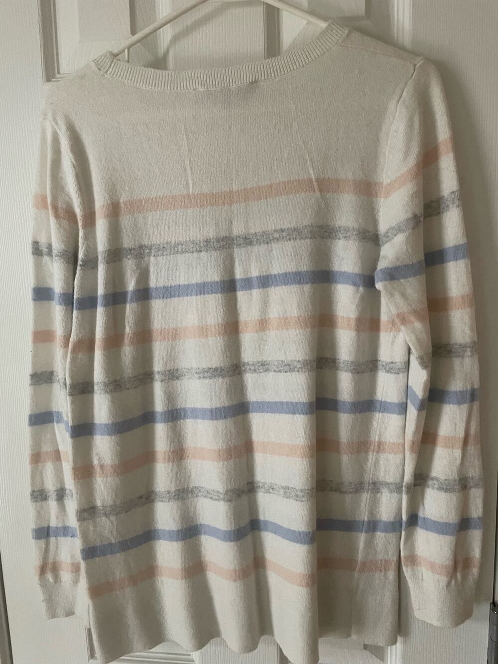 The Loft,  striped lightweight size M Petite, $12, Long Sleeve Sweater, B50